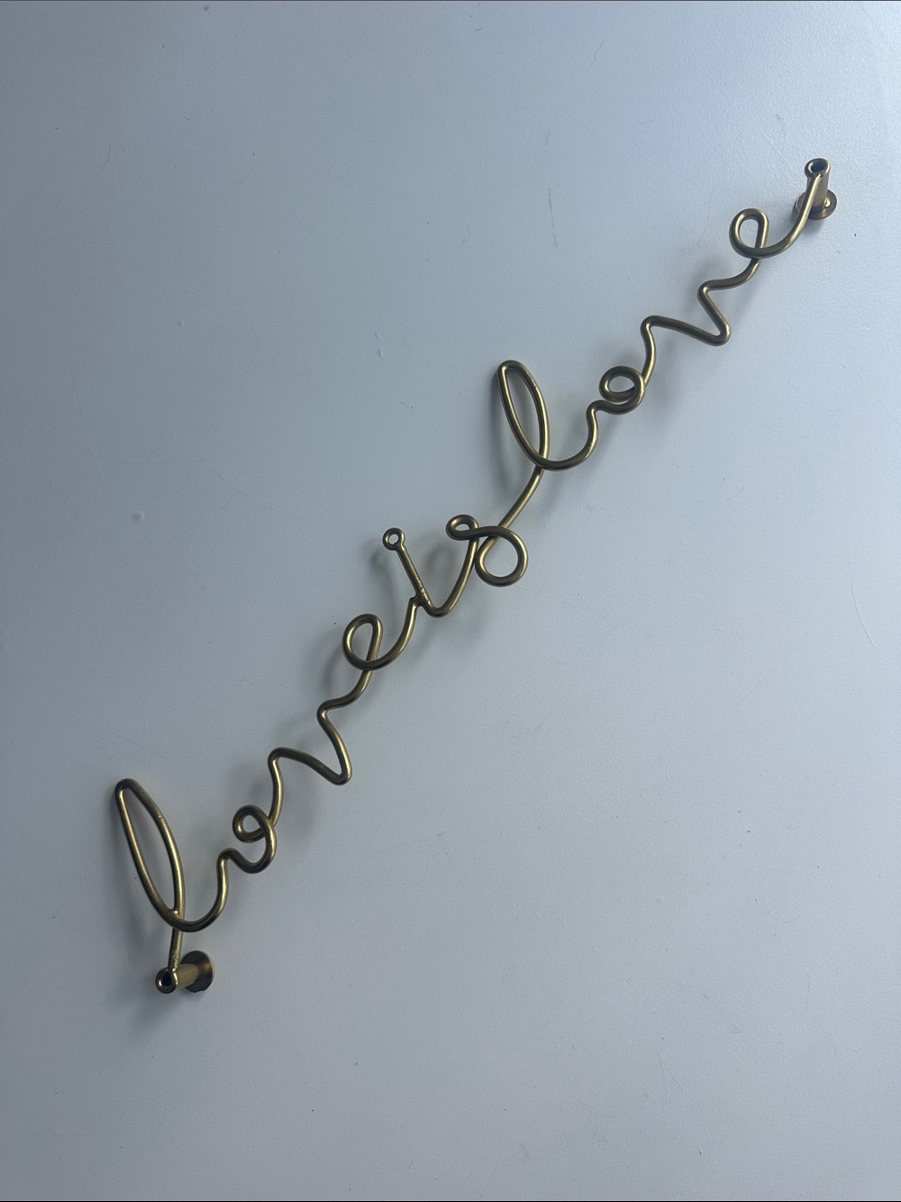 Love is Love Brass Script Wall Sign